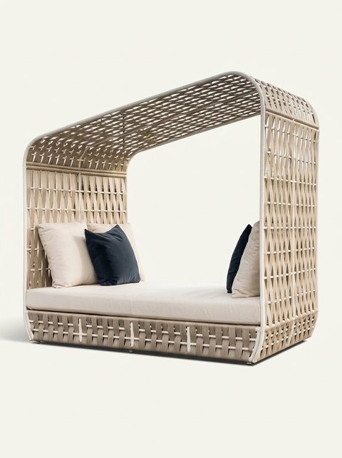 Square Canopy Daybed (Natural)