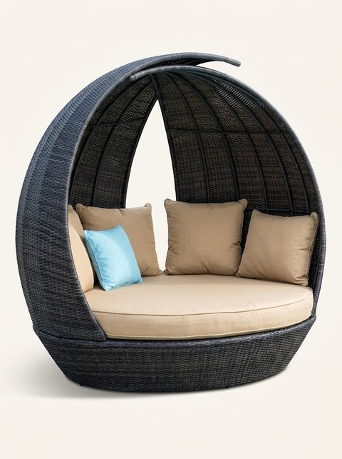 Round Canopy Daybed (Black)