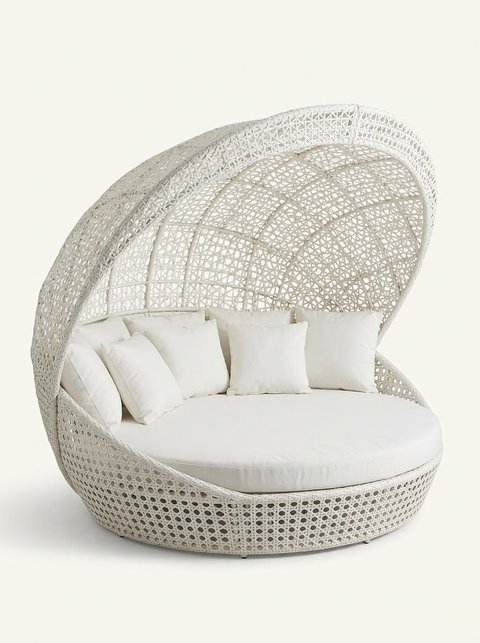 Round Canopy Daybed (White)