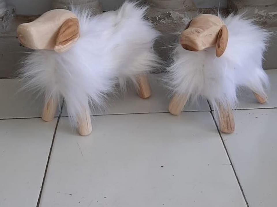 Sheep on Wooden Legs