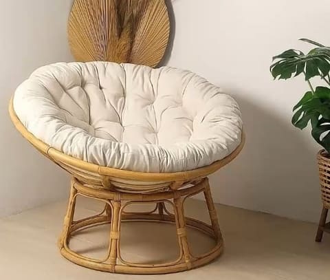 Papasan Chair, Natural Rattan