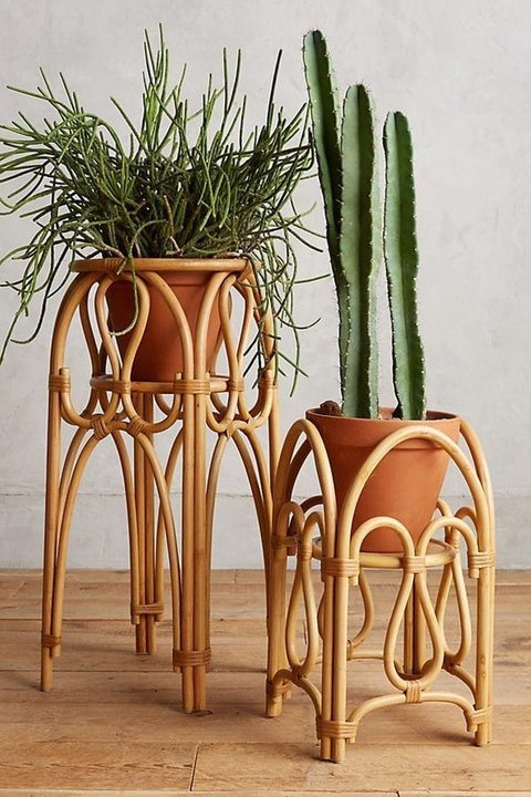 Rattan Plant Stand — Arch Leg